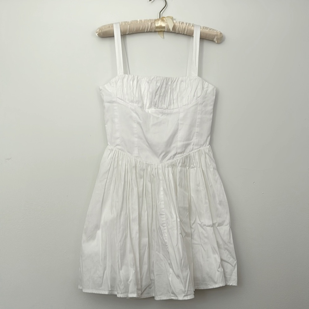 Zara white zip up dress